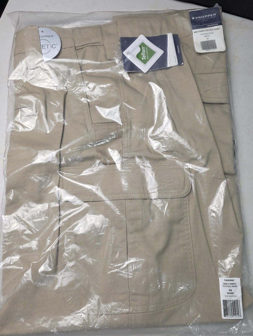 New Men's Propper Kinetic Tactical Short with Teflon Fabric Protector Size 56